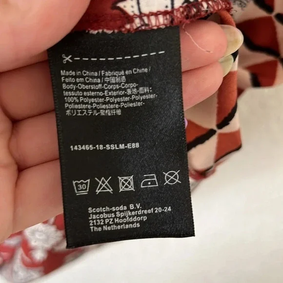 Scotch & Soda Maison Scotch floral print dress with elasticated waist women’s XS - Picture 8 of 9